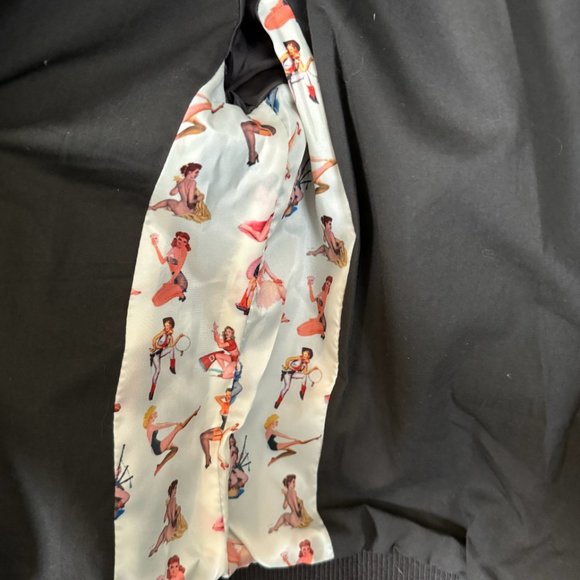 TOP GUN Women's Vegan Leather Brown Bomber Jacket Size S - Picture 8 of 9